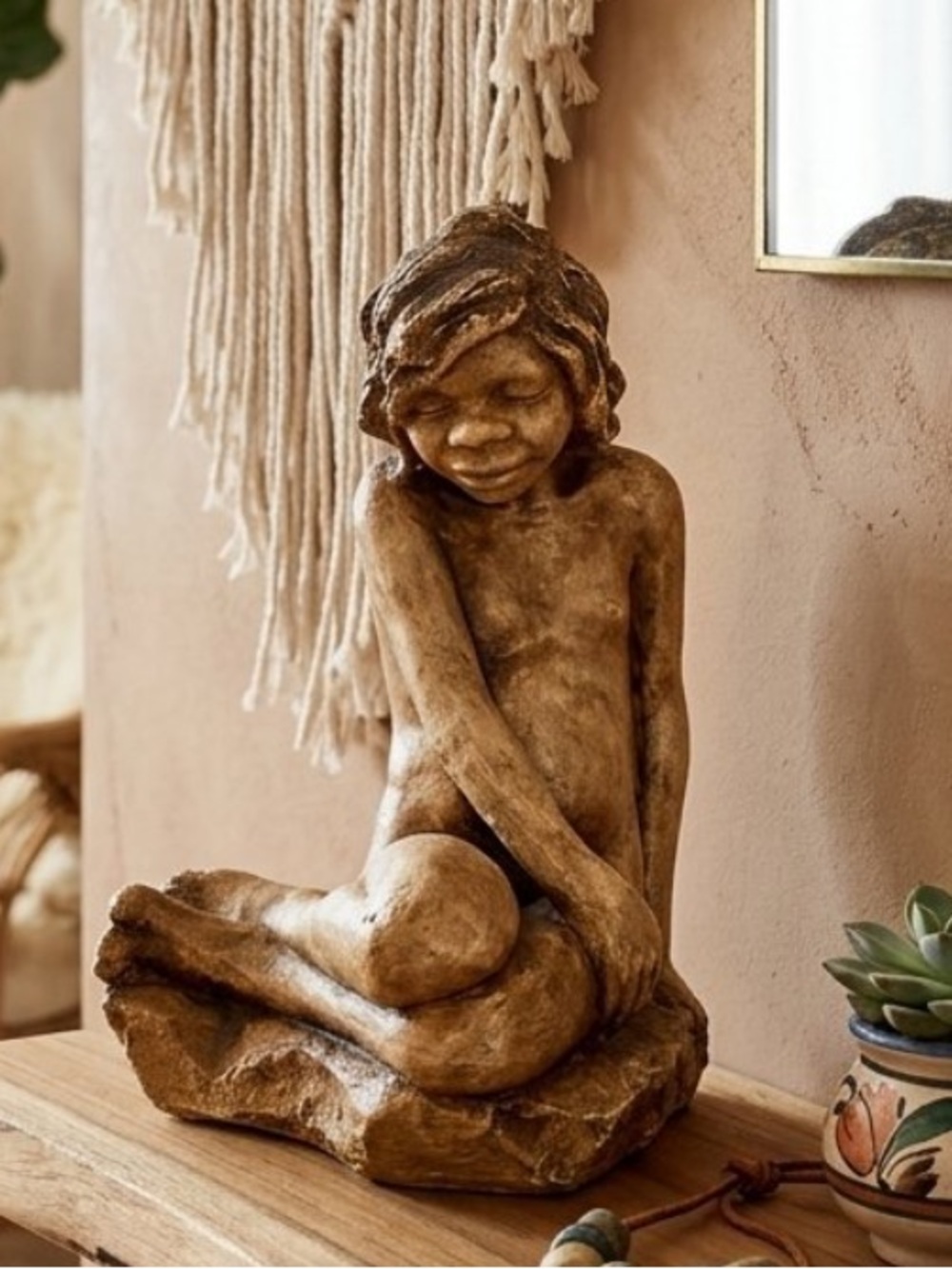 Aboriginal Woman E + M Australia Sculptural Figurine
